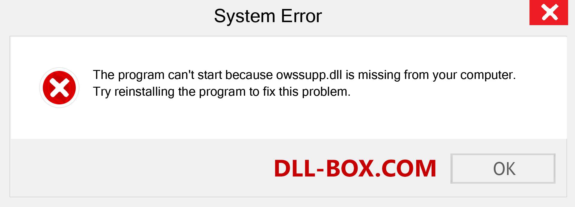  owssupp.dll file is missing?. Download for Windows 7, 8, 10 - Fix  owssupp dll Missing Error on Windows, photos, images